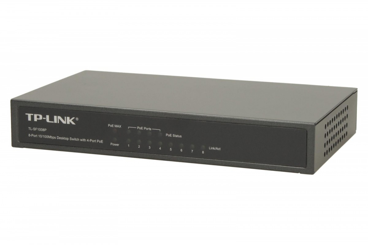 Tp-link tl-sf1008p poe komutatorius 8x10/100mbps (4xpoe)