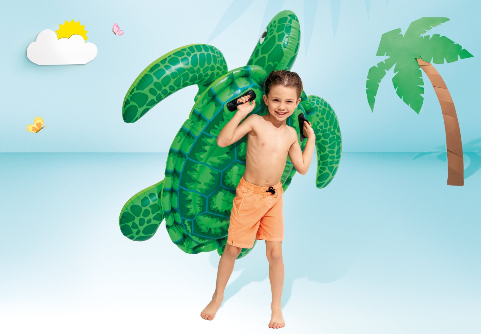 Pripučiamas žaislas Intex Li,l' Sea Turtle Ride-On 150x127 cm