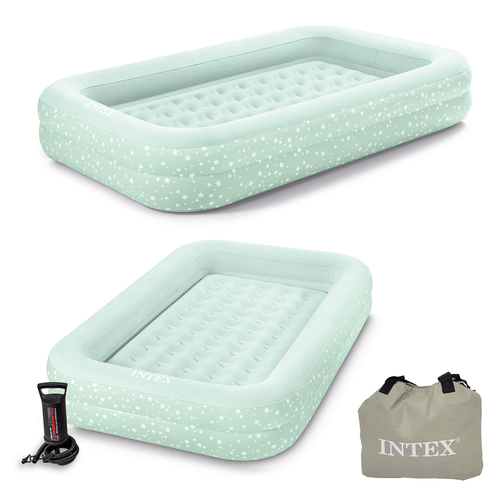 Pripučiamas čiužinys-lova vaikams Intex Kidz Travel, 132x71x10 cm