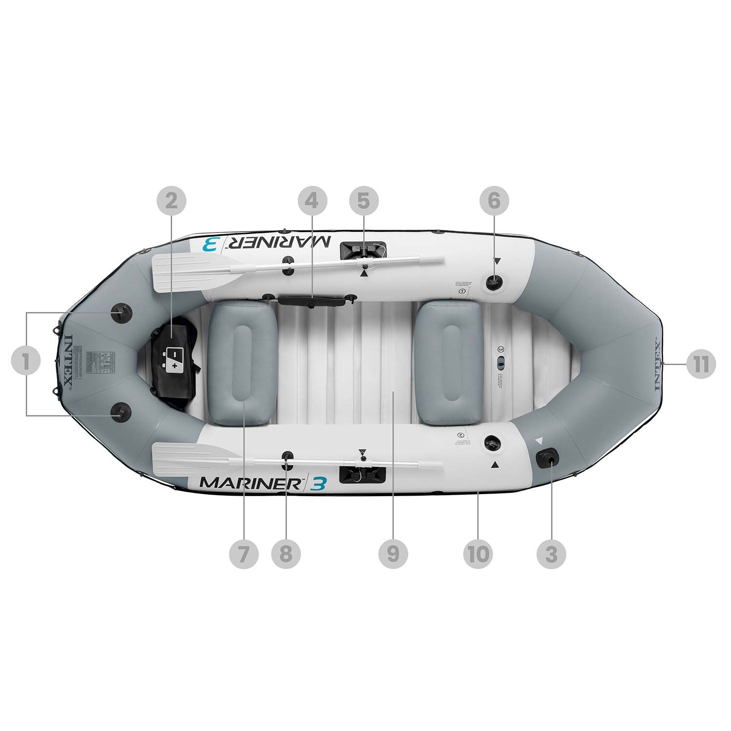 Pripučiama valtis Intex Mariner 3, 297x127x46 cm