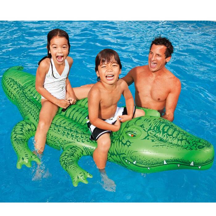 Pripučiamas plaustas Intex Giant Gator Ride-On, 203 cm