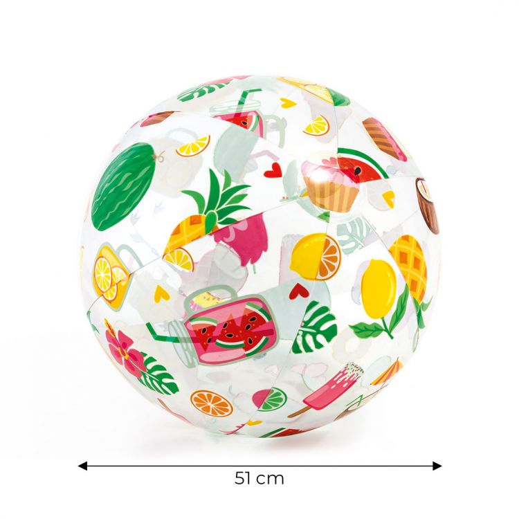 Pripučiamas paplūdimio kamuolys Intex Lively Print, 51 cm
