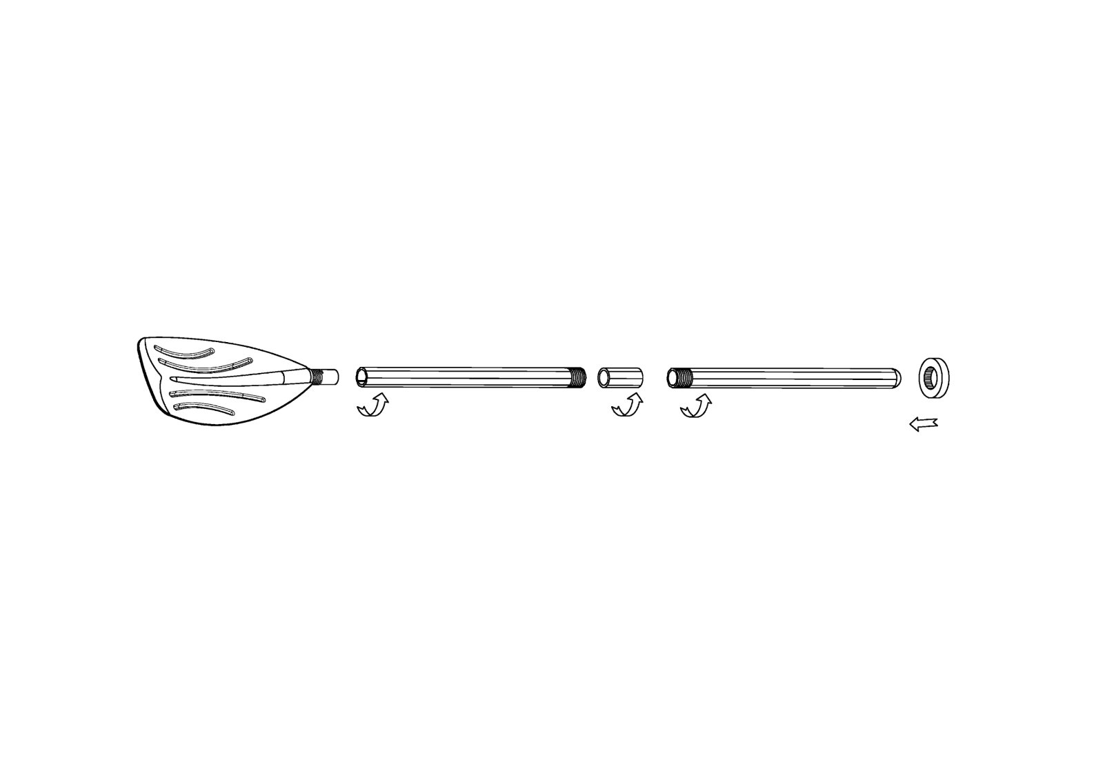 Irklai Intex French Oars, 122 cm