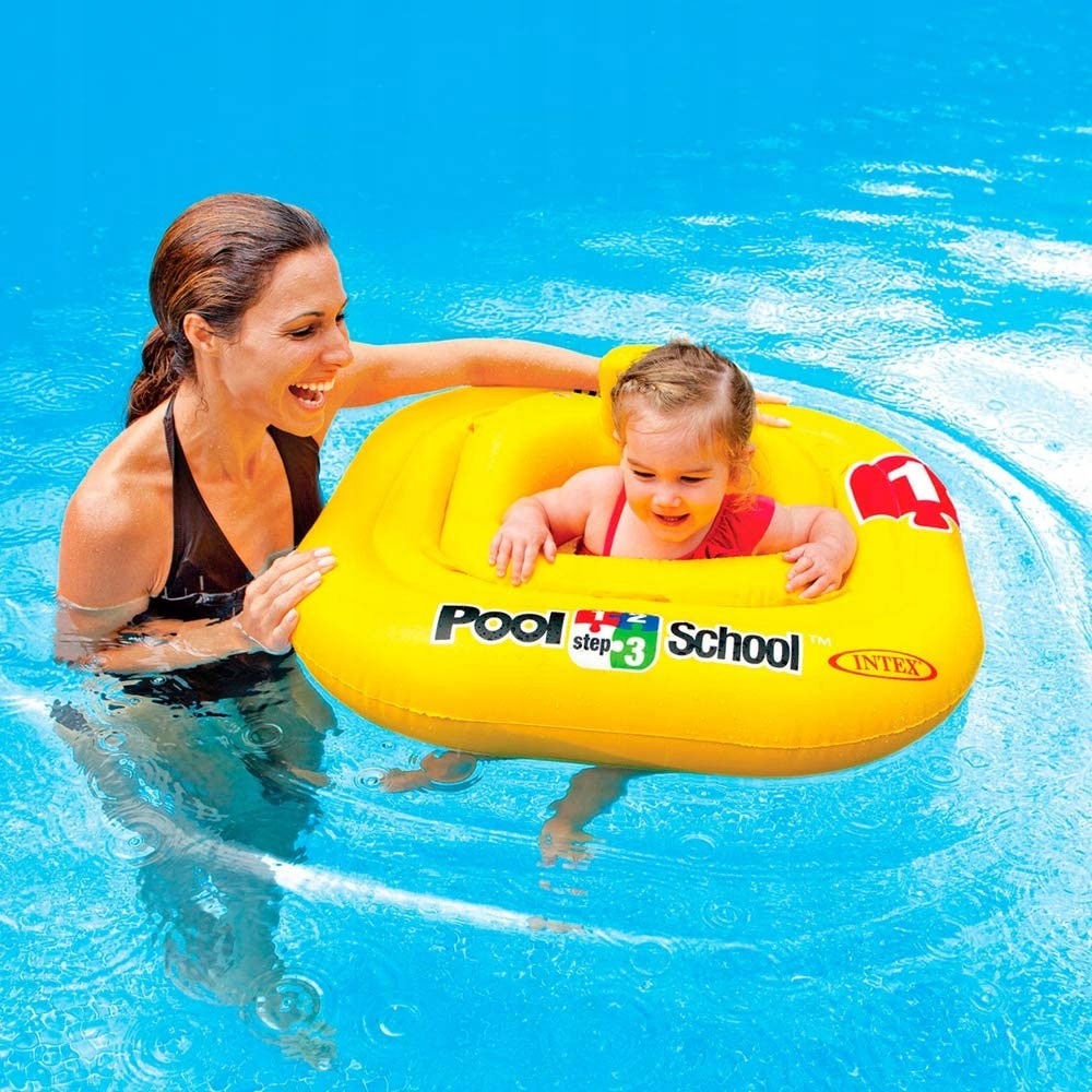 Pripučiamas plaustas kūdikiams intex deluxe baby float pool school™