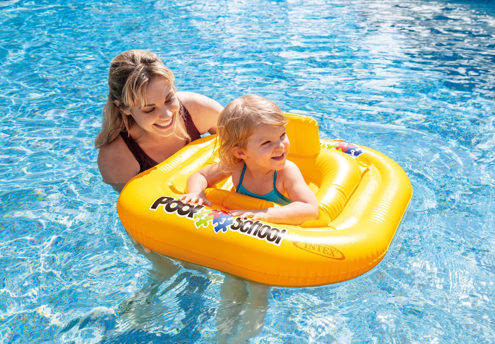 Pripučiamas plaustas kūdikiams intex deluxe baby float pool school™