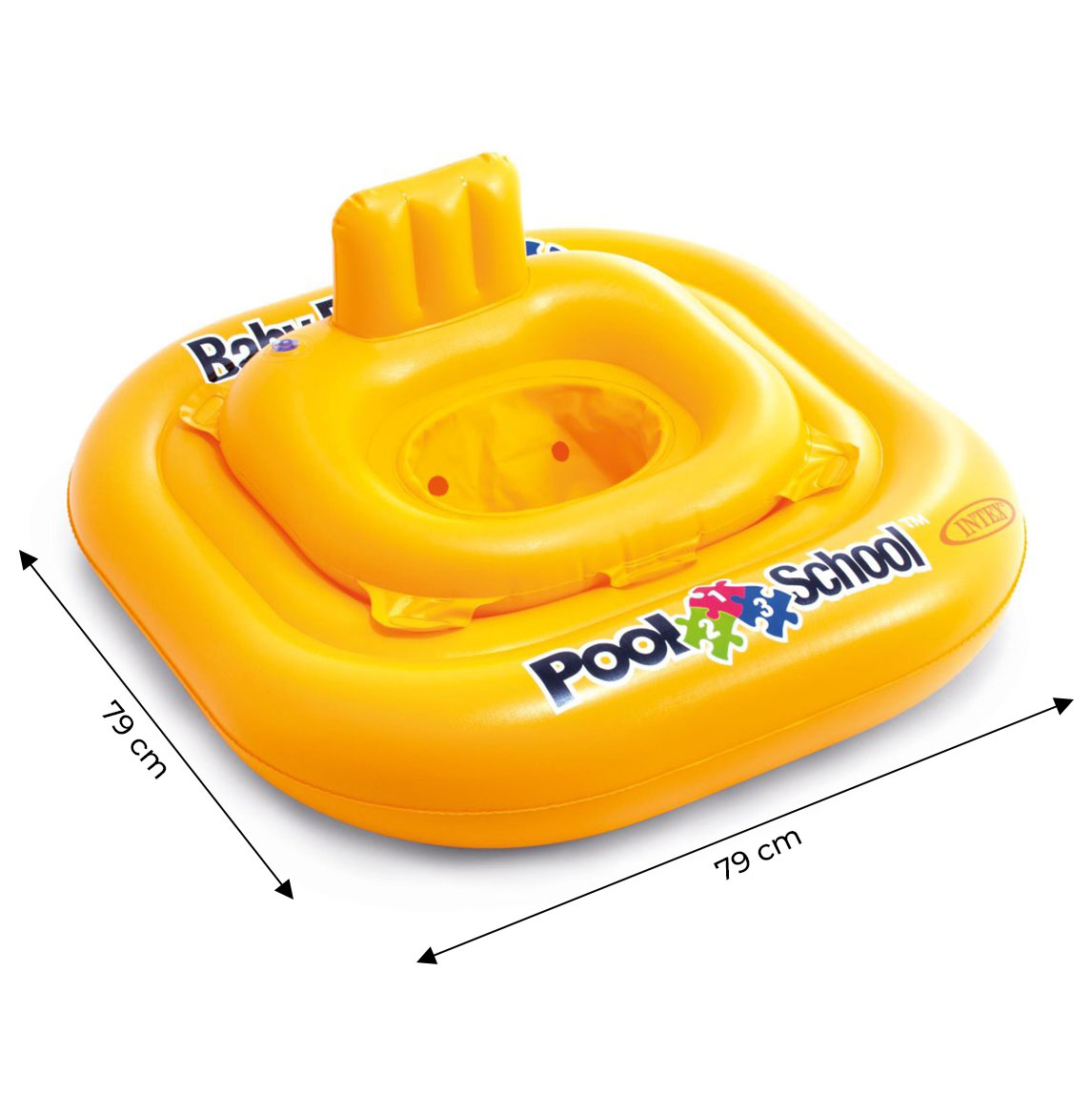 Pripučiamas plaustas kūdikiams intex deluxe baby float pool school™