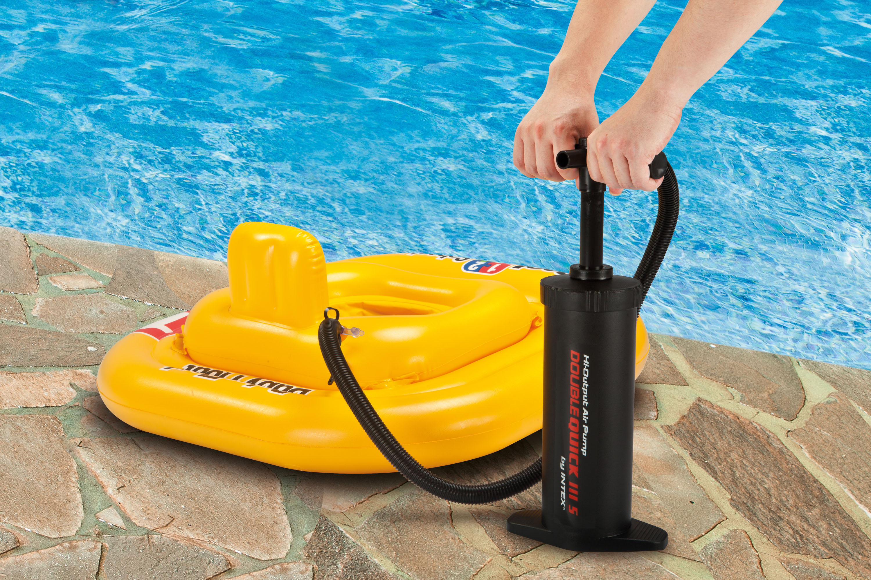 Rankinė pompa intex double quick iii s, 37 cm