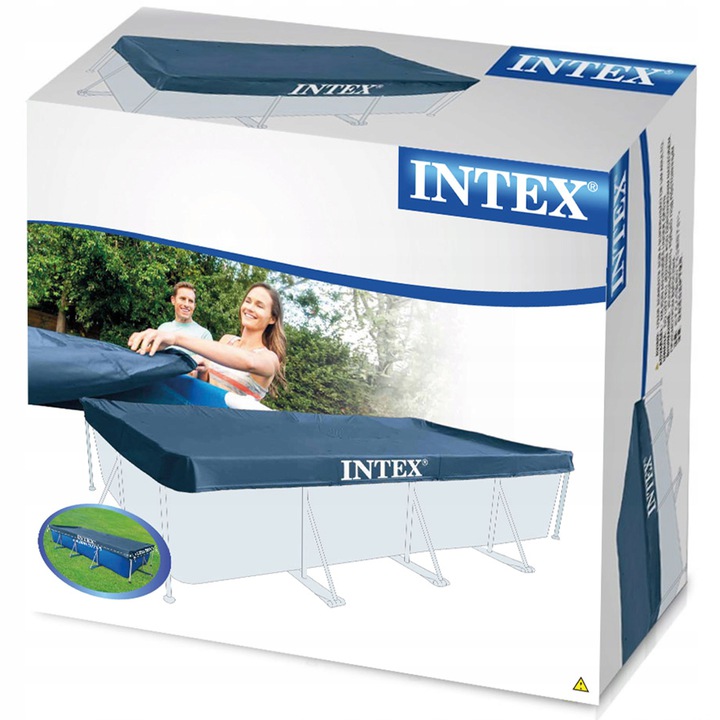 Baseino uždangalas intex rectangular frame 450x220 cm