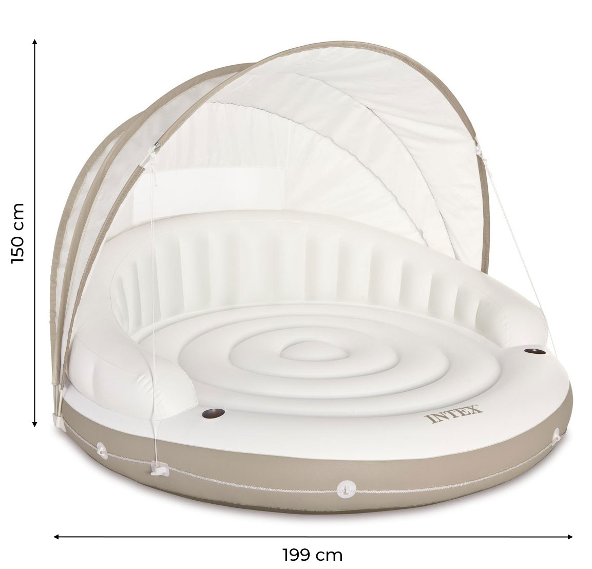 Pripučiamas plaustas intex canopy island, 199 cm