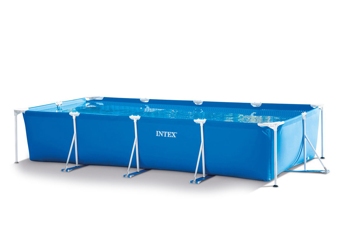Karkasinis baseinas intex rectangular frame 450x220x84 cm, su filtru