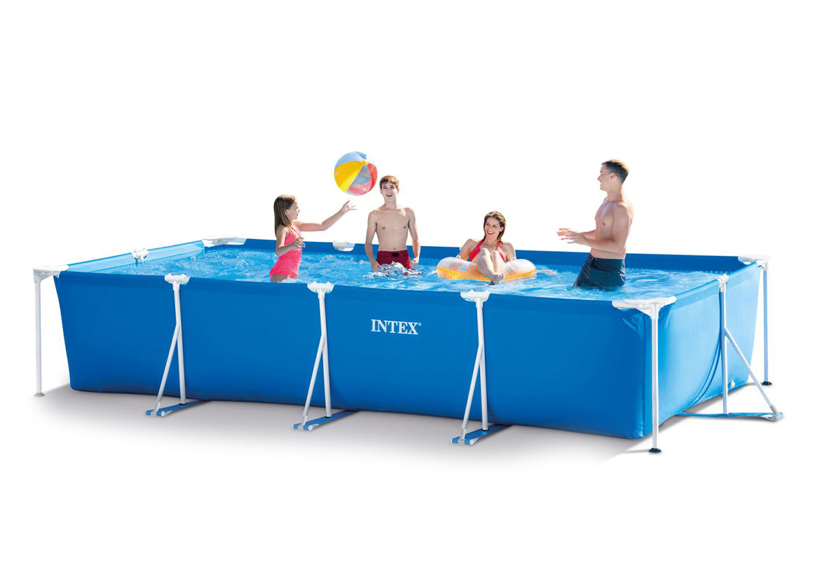 Karkasinis baseinas intex rectangular frame 450x220x84 cm, su filtru