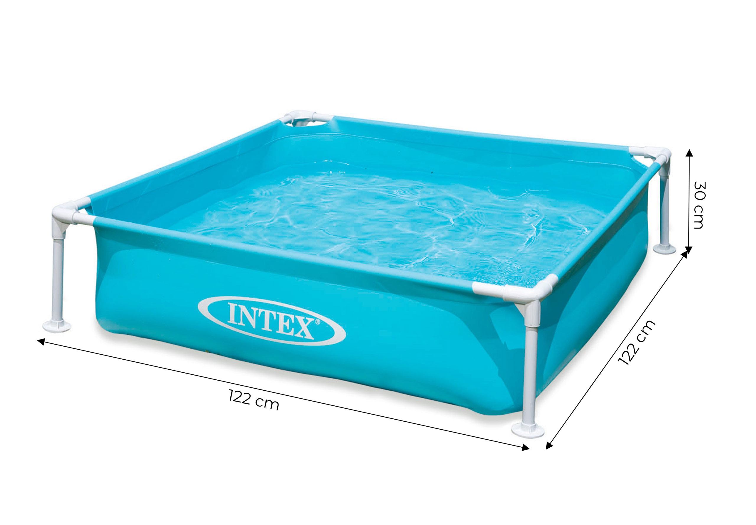 Karkasinis baseinas vaikams intex mini frame, 122x122x30 cm