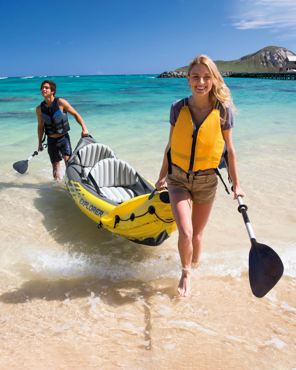 Pripučiama baidarė Intex Explorer K2, 312x91x51 cm