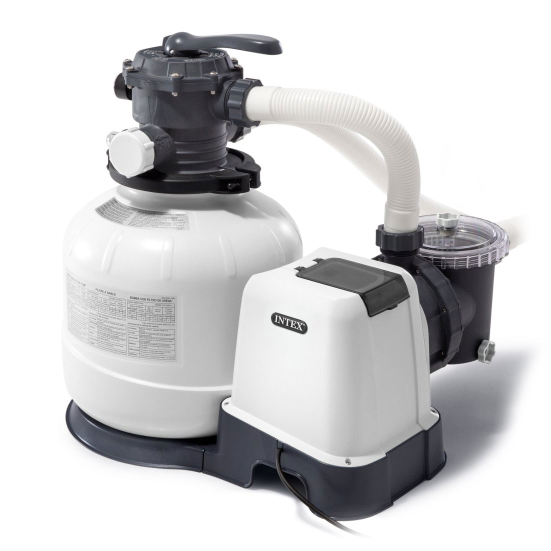 Baseino smėlio filtras su pompa intex krystal clear sx2800, 8000 l/val
