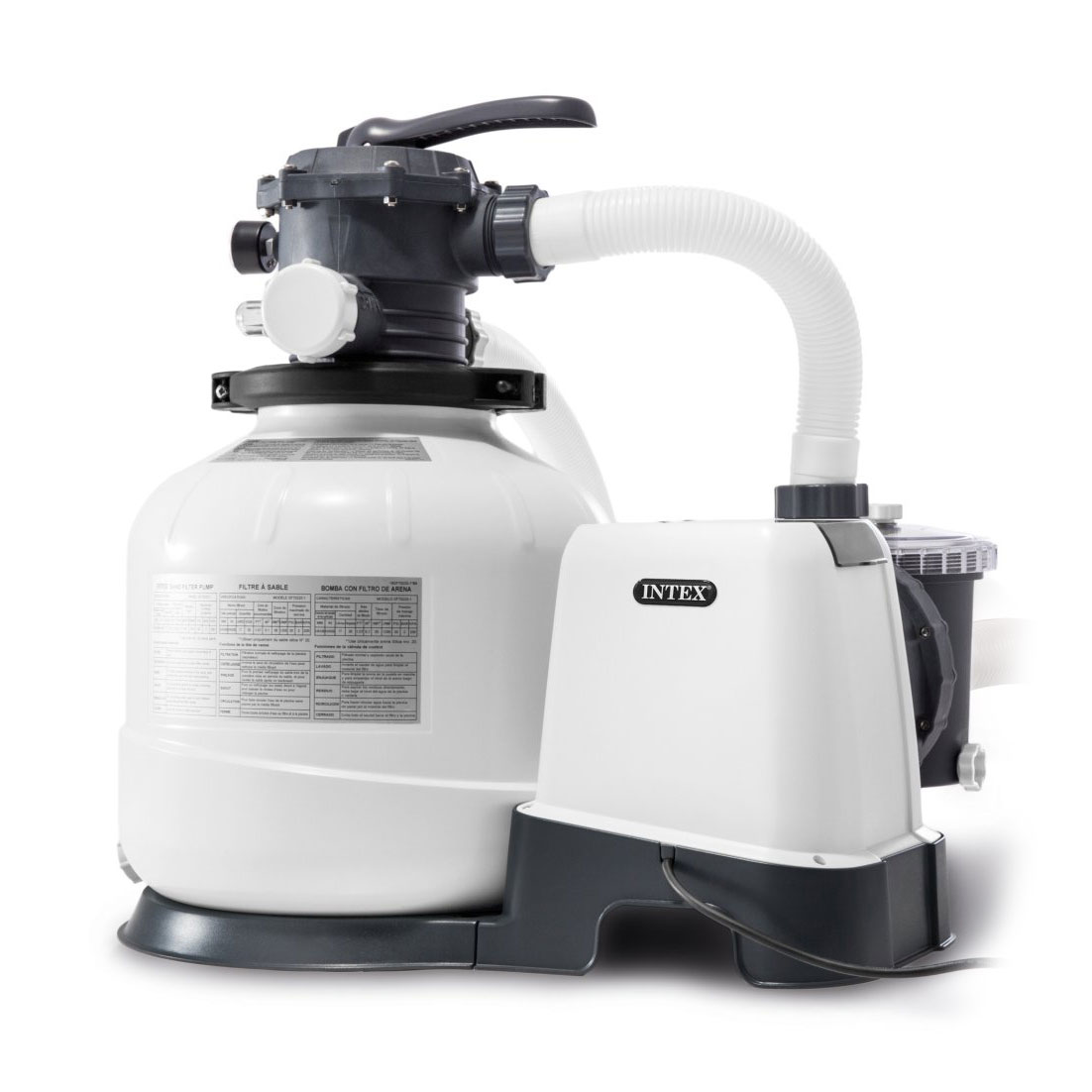 Baseino smėlio filtras su pompa intex krystal clear sx2800, 8000 l/val