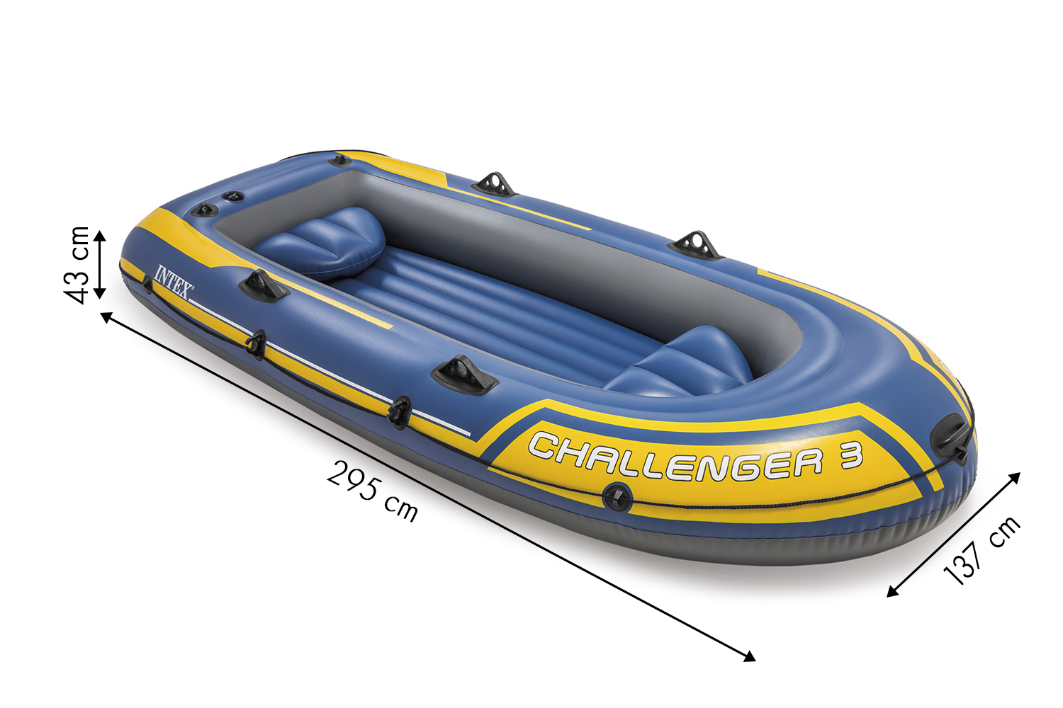 Pripučiama valtis Intex Challenger 3, 294x137x43 cm