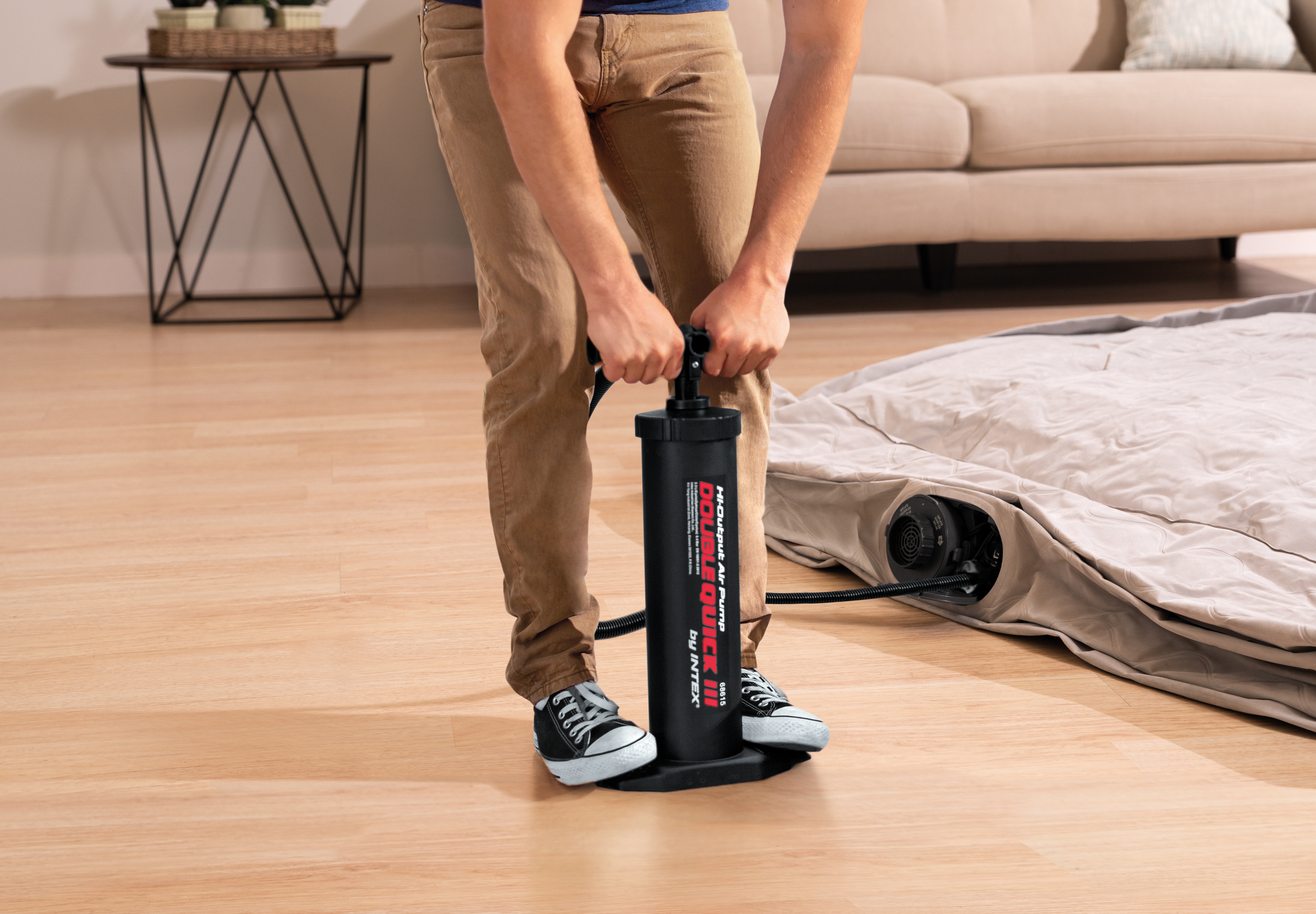 Rankinė pompa intex double quick iii, 48 cm
