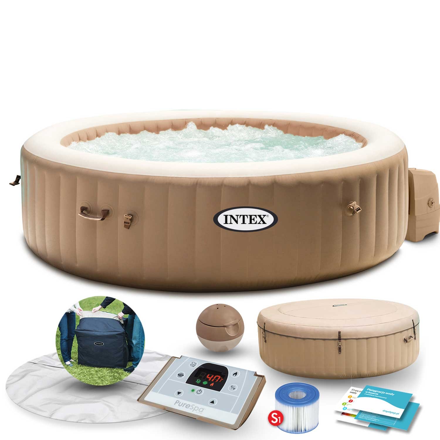 Masažinis baseinas intex purespa™, 216x71 cm