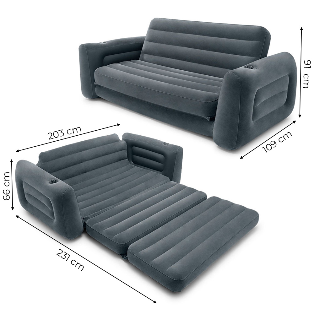 Pripučiama sofa Intex Pull-Out (išsiskleidžianti ), 224x203x66 cm