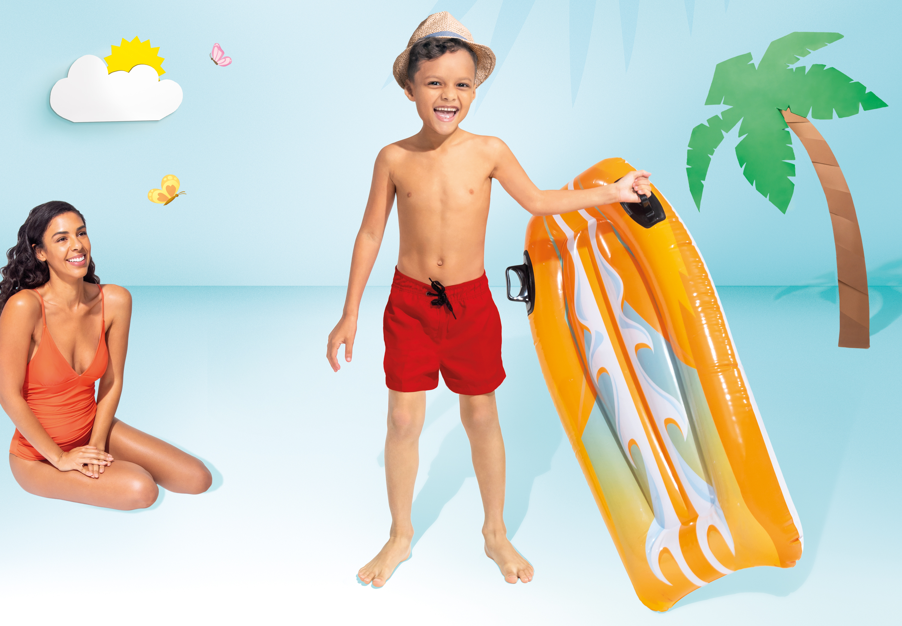 Pripučiama plaukimo lenta Intex Joy Rider
