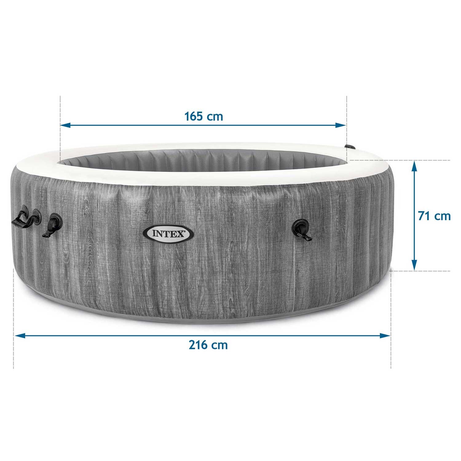 Intex purespa greywood deluxe pripučiamas spa baseinas, 216 x 71 cm, 6 vietų