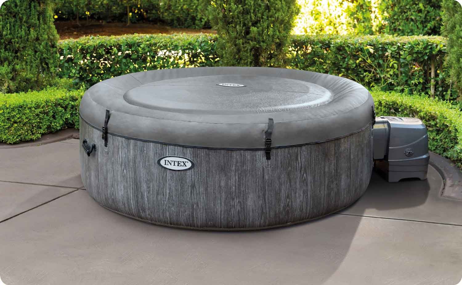 Intex purespa greywood deluxe pripučiamas spa baseinas, 216 x 71 cm, 6 vietų