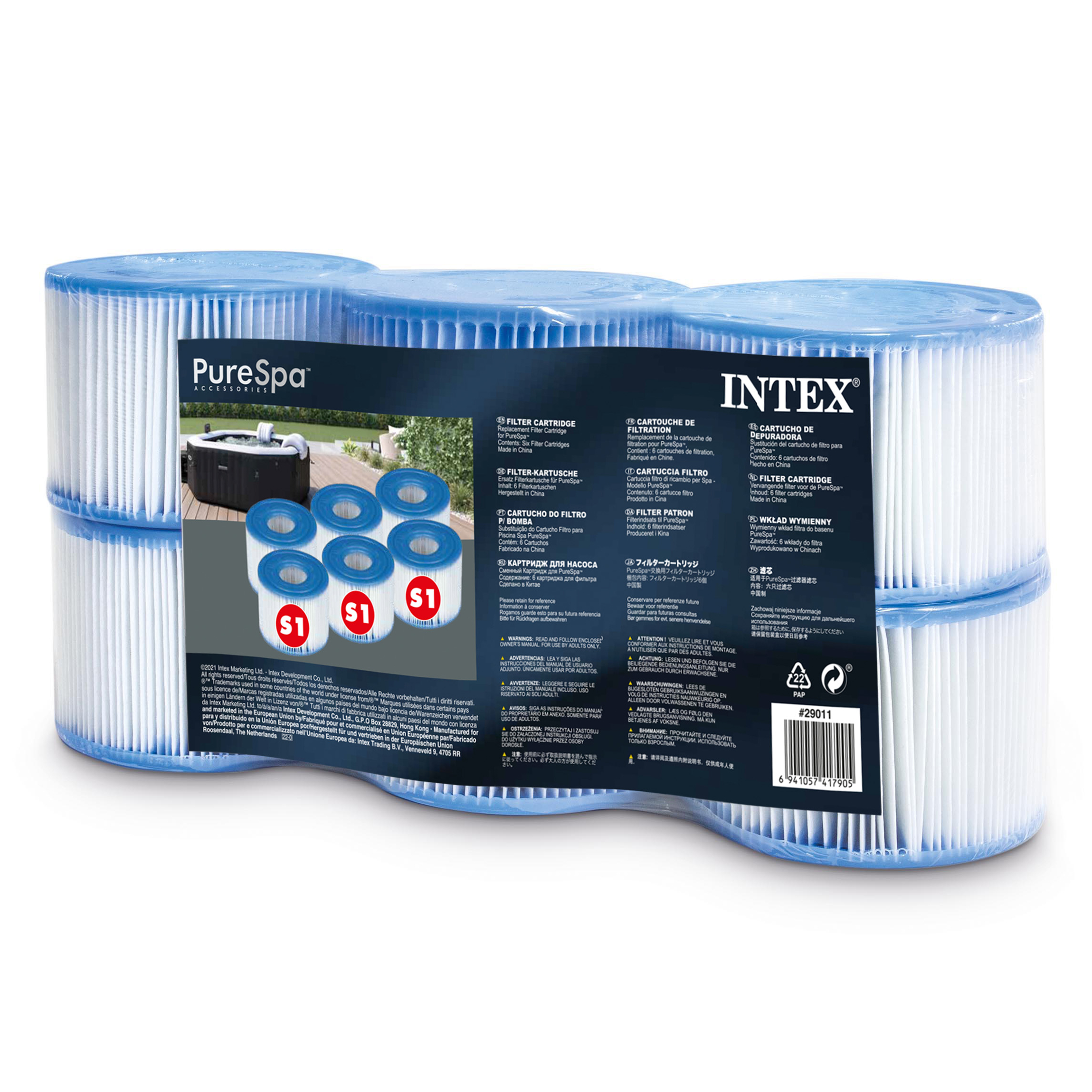 Kasetės intex spa baseino filtrui s1 tipo 29011, 6 vnt