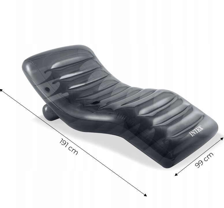 Pripučiamas čiužinys su atlošu Intex 191 x 99 cm, pilka