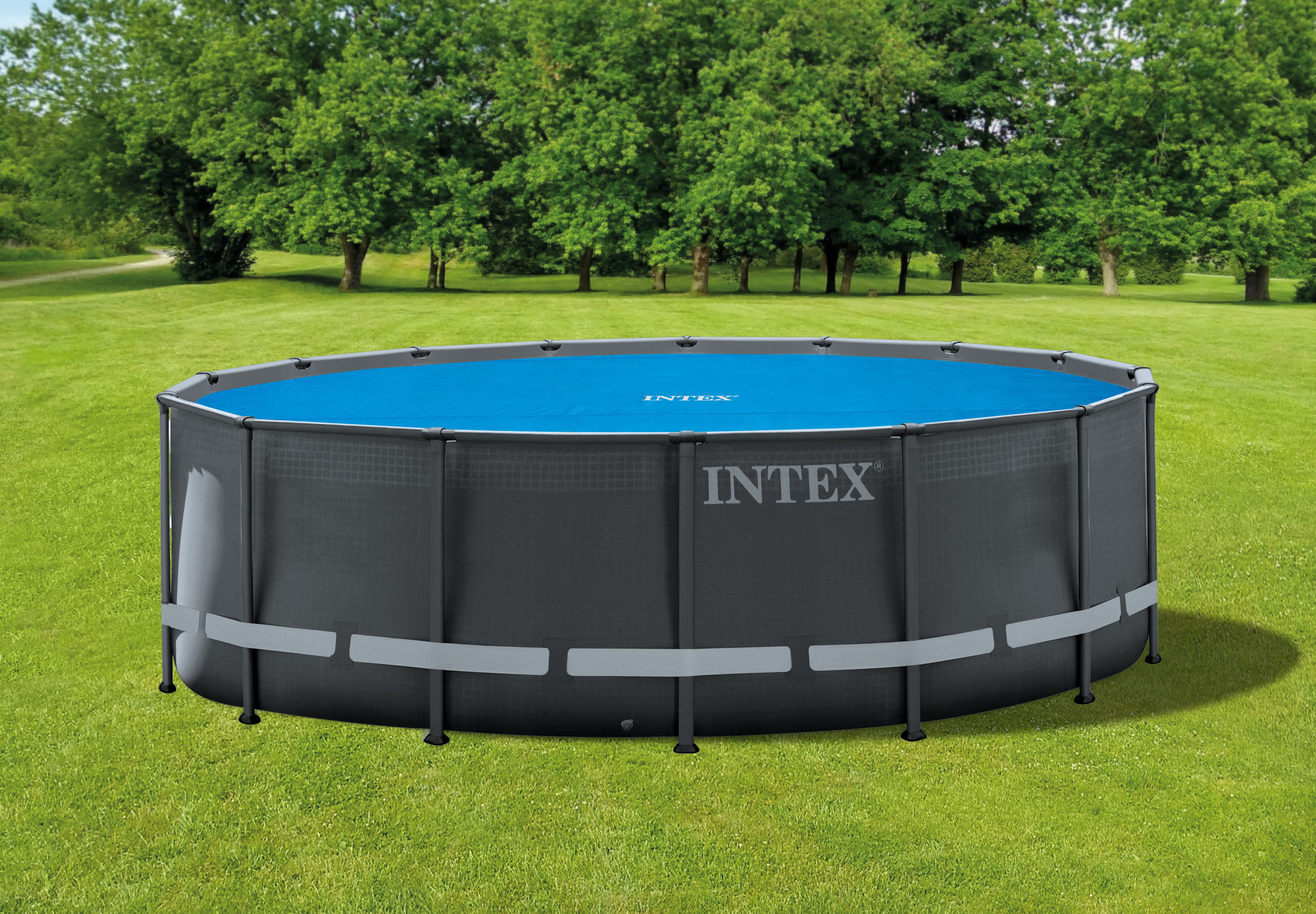 Baseino uždangalas intex solar, 488 cm