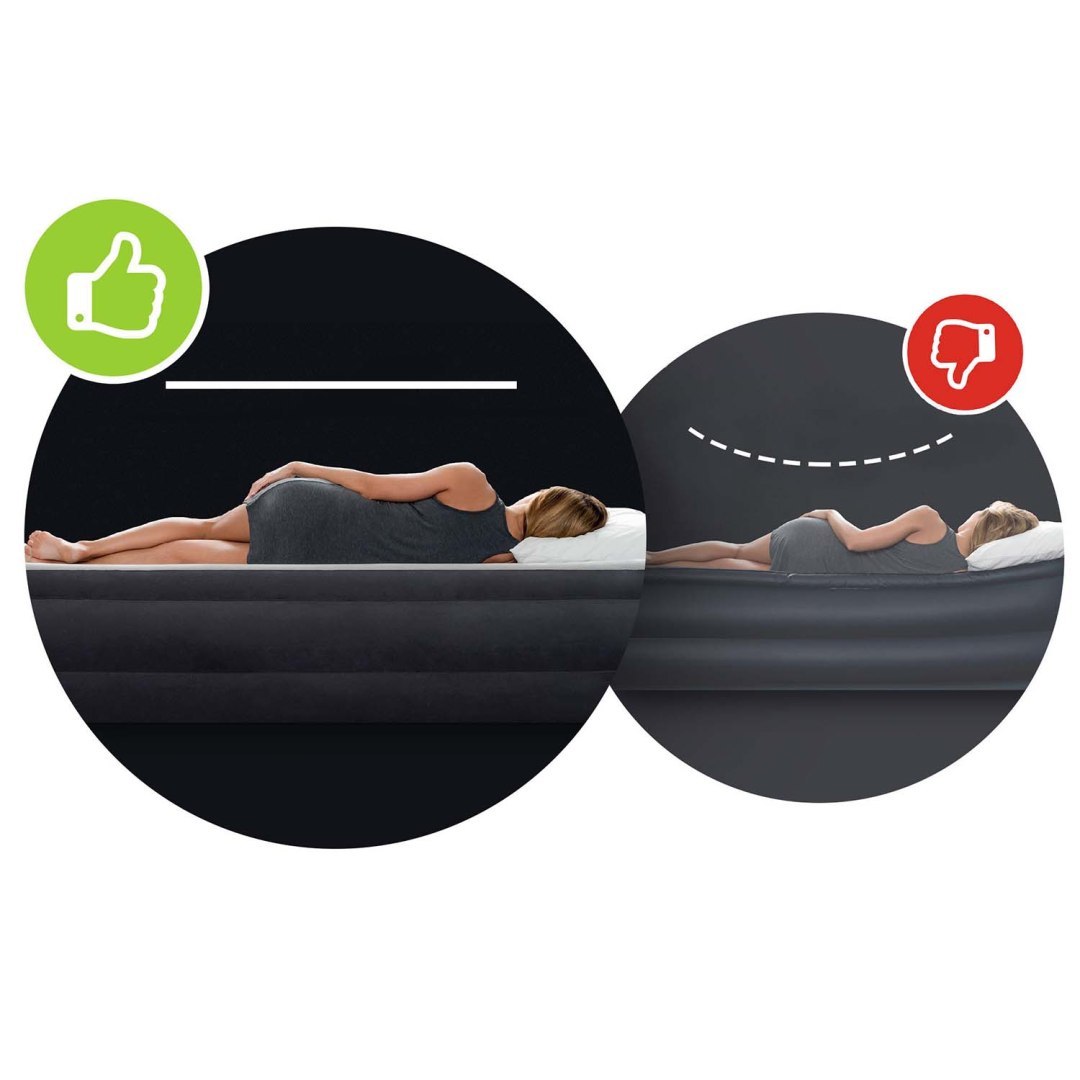 Pripučiamas čiužinys intex air bed, 99x25x191 cm, juodas
