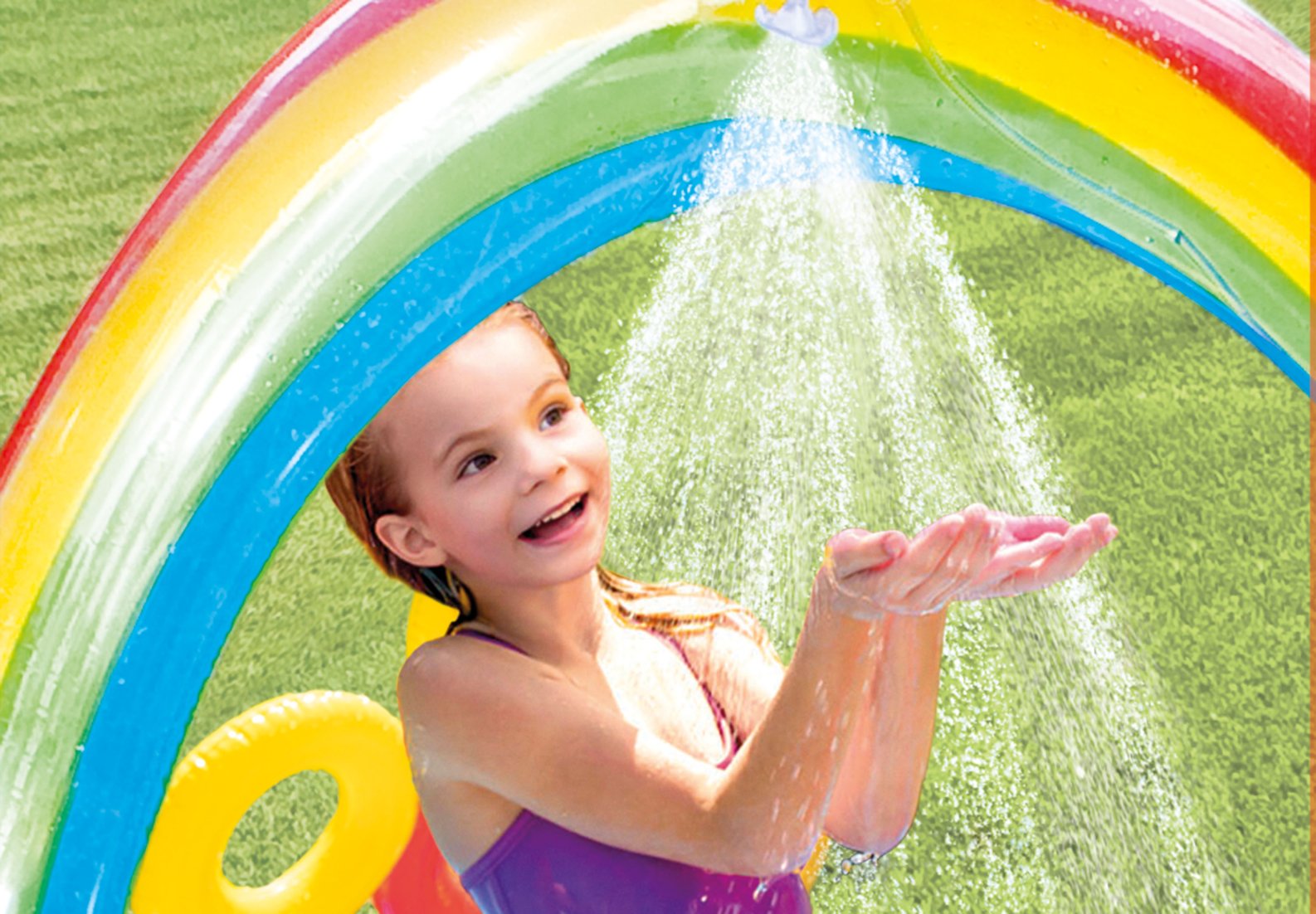 Pripučiama žaidimų aikštelė intex rainbow, 297x193x135 cm