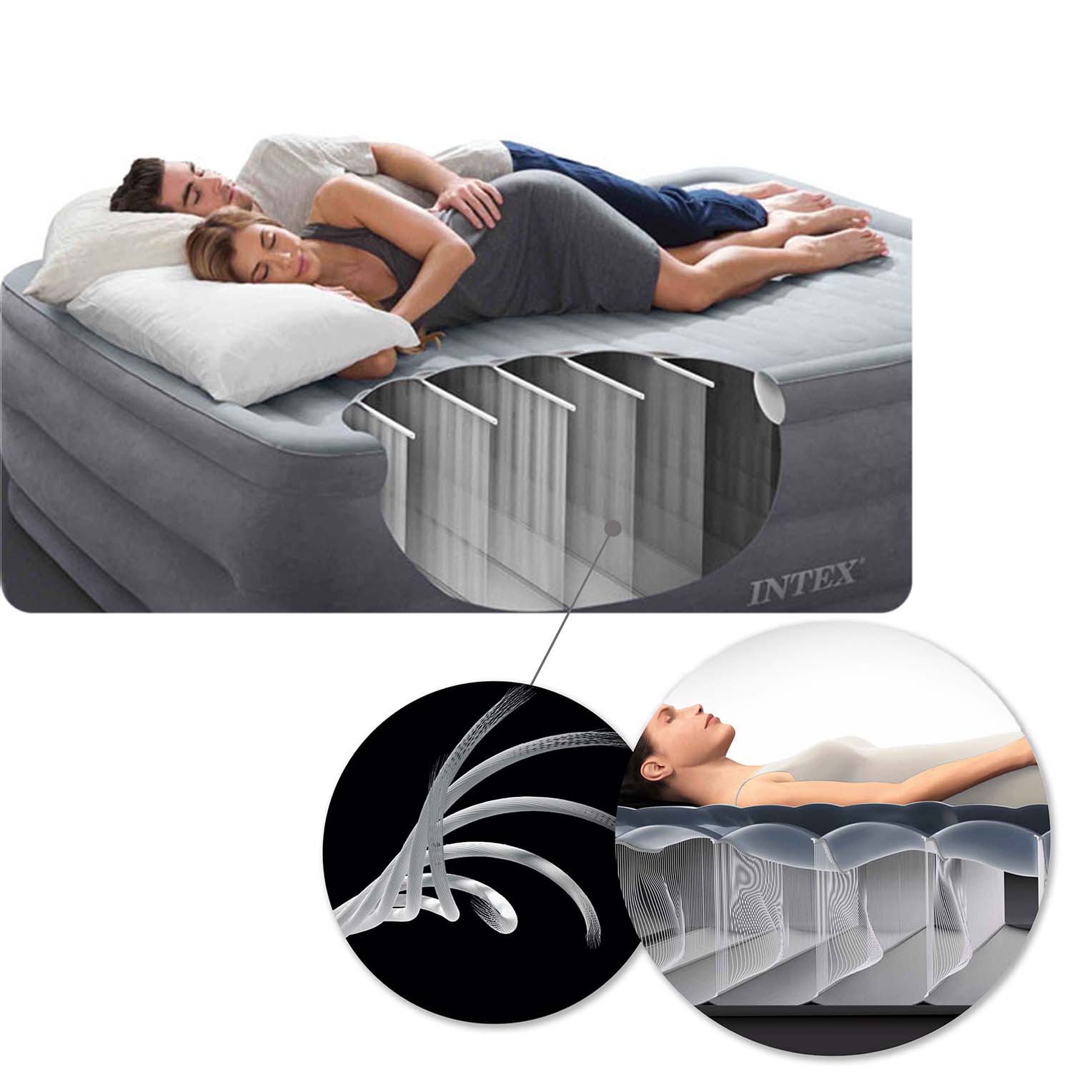 Pripučiamas fotelis intex pull-out chair 117 x 224 x 66 cm