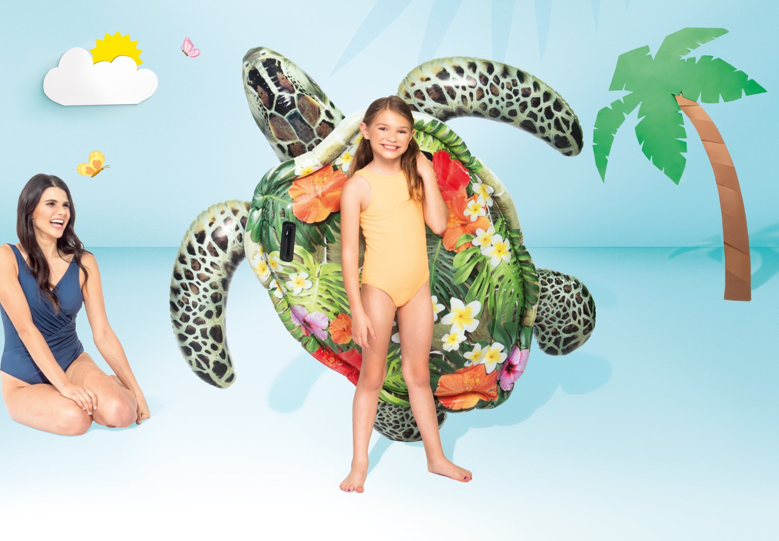 Pripučiamas plaustas Intex Realistic Sea Turtle