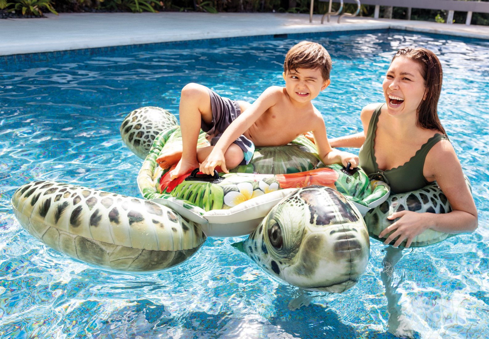 Pripučiamas plaustas Intex Realistic Sea Turtle