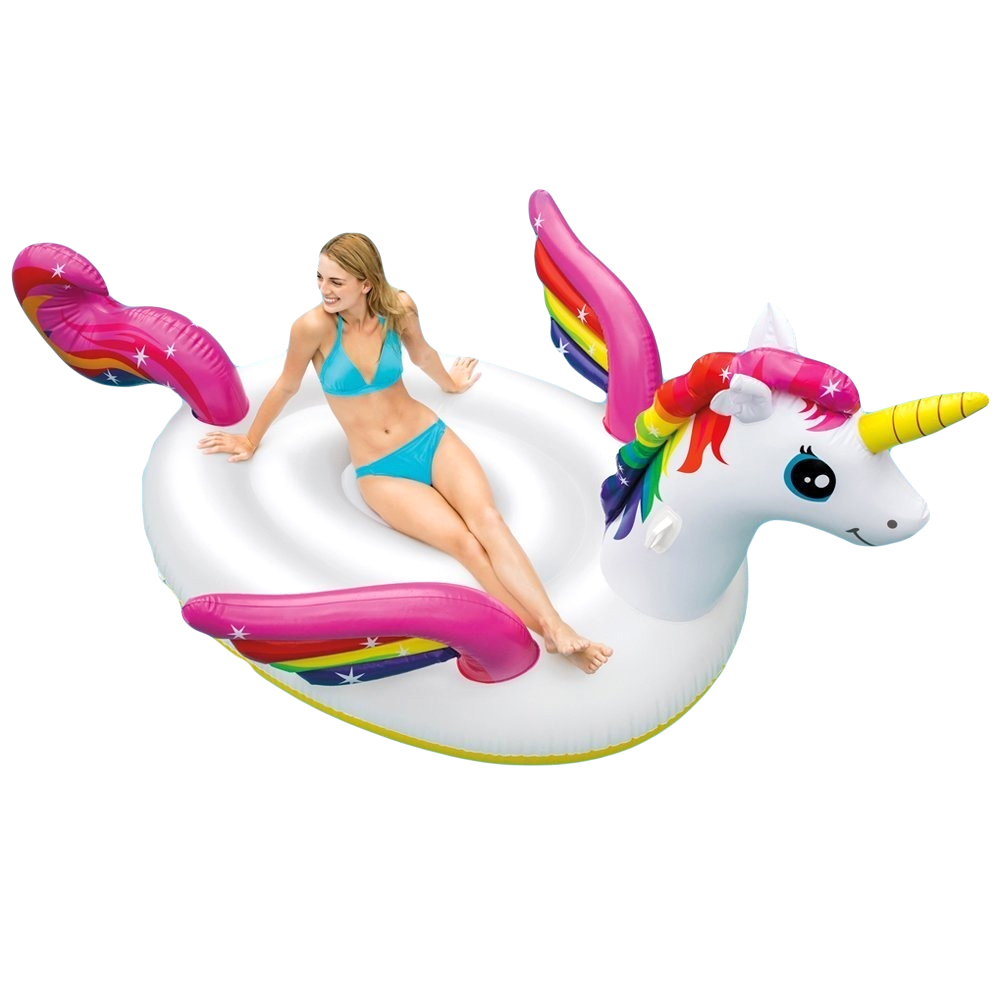 Pripučiamas plaustas intex unicorn, 201x140x97 cm