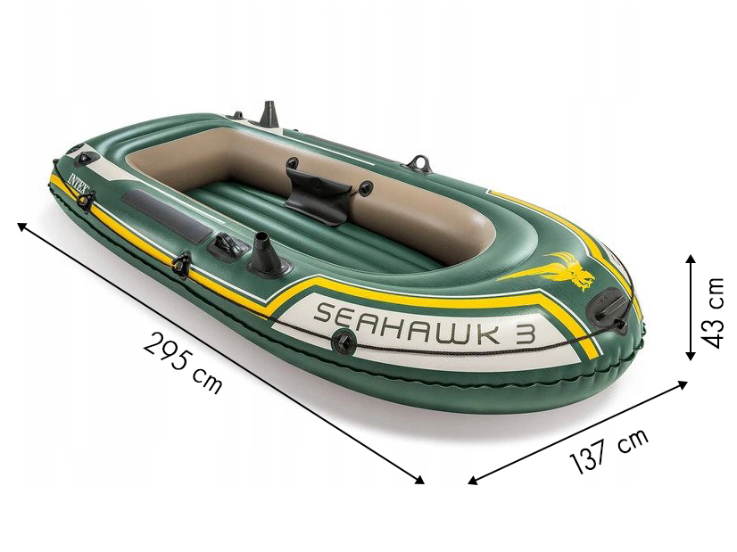 Pripučiama trivietė valtis Intex Seahawk 3