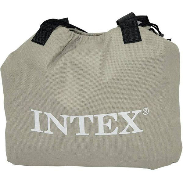 Pripučiamas čiužinys intex 64126 su integruota pompa 203x152 cm