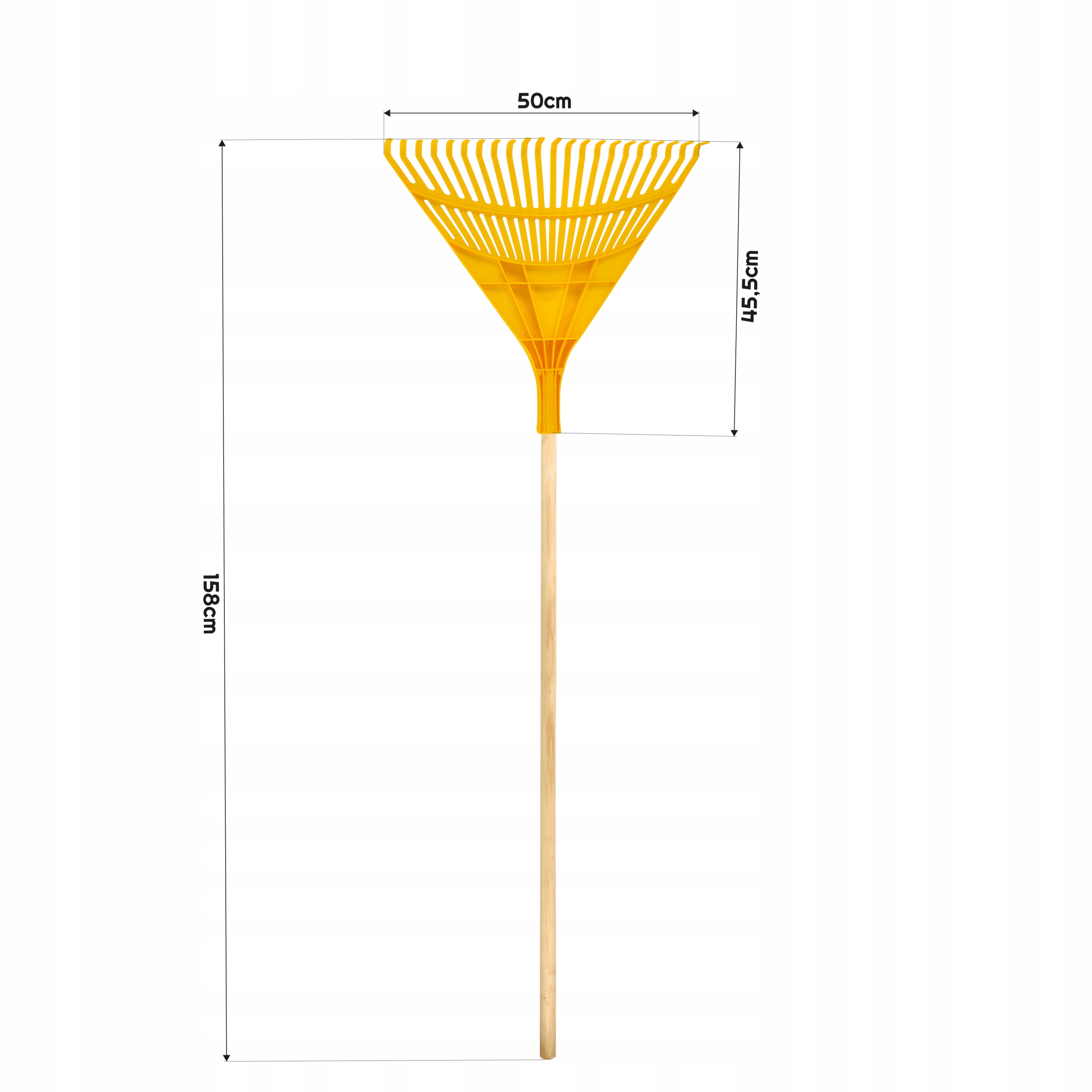 Sodo žolės lapų grėblys su kotu 120 cm