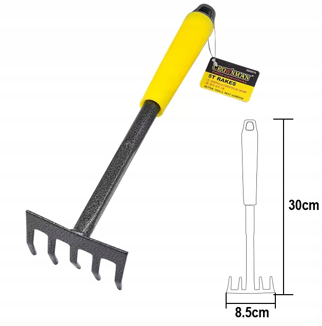 Metaliniai sodo grėbliai 5t - 30cm