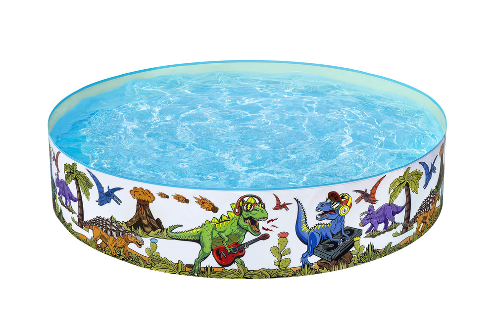 Ramstinis baseinas bestway fill 'n fun dinosaurous, 183x38 cm