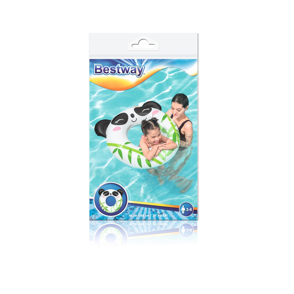 Plaukimo ratas bestway panda, 79 x 85 cm