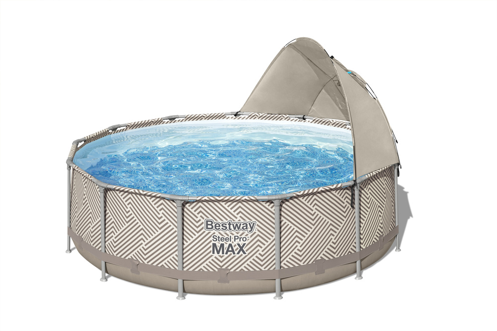 Karkasinis baseinas su stogu bestway steel pro 561fy, 396x107 cm, su filtru