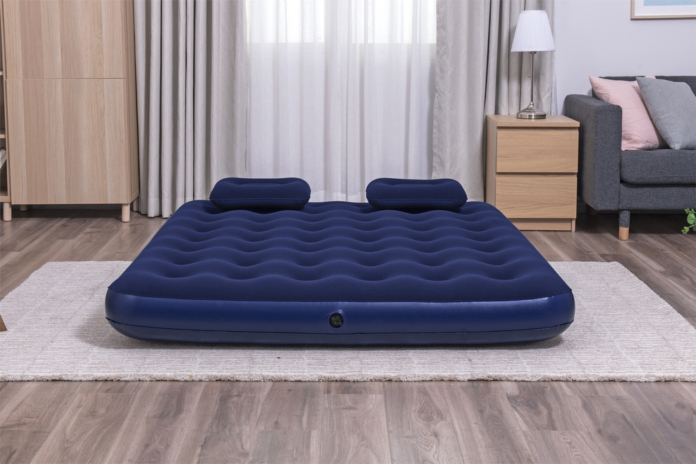 Pripučiamas čiužinys pavillo queen 203x152x22 cm, su pompa ir pagalvėmis