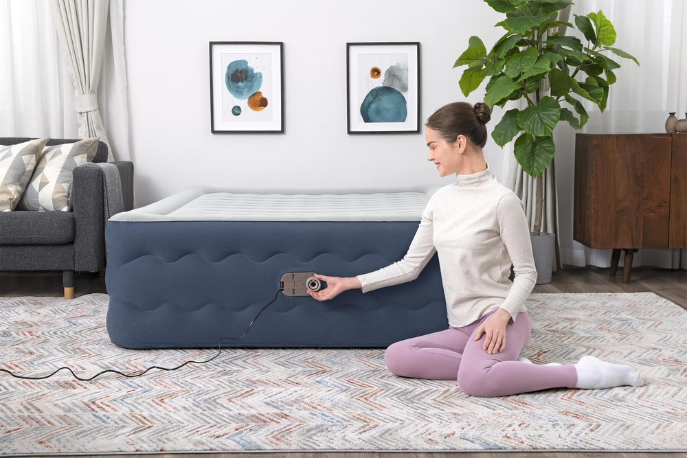 Pripučiamas dvigulė čiužinys bestway 203 x 152 x 51 cm