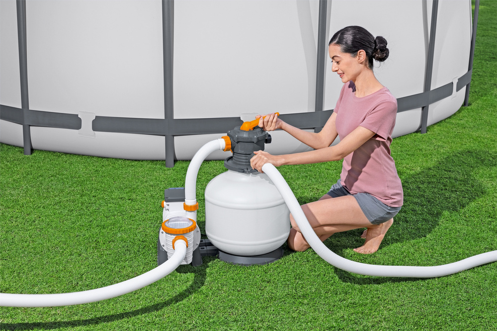 Baseino vandens smėlio filtras su pompa bestway flowclear, 11355 l/val.