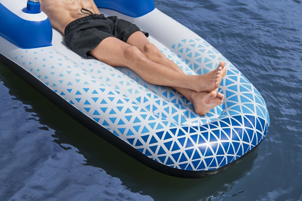Pripučiamas plaustas bestway hydro-force indigo wave lounge, 191x107 cm