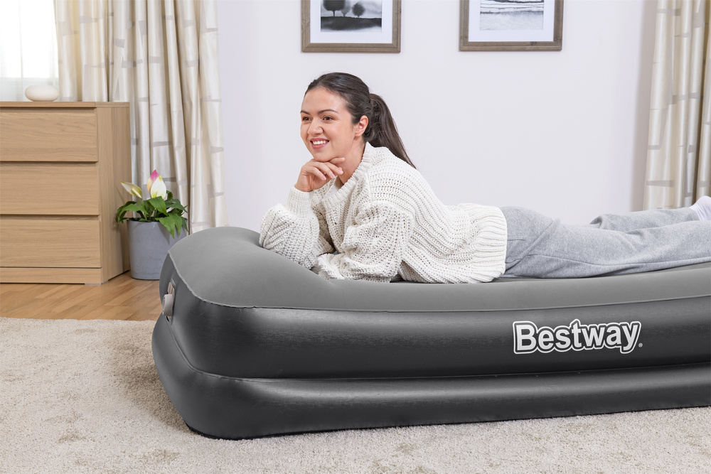 Bestway® TriTech™ pripučiamas čiužinys Aerolux su integruotu elektriniu siurbliu Vienvietis XL/vidutinis 191 x 97 x 46 cm