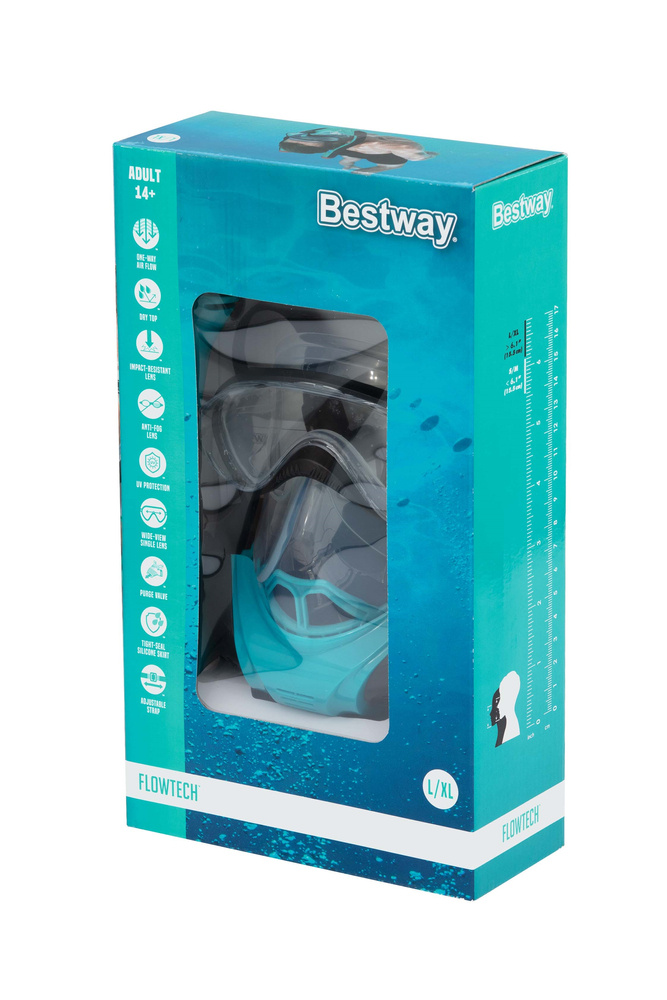 Nardymo kaukė bestway hydro-pro, mėlyna