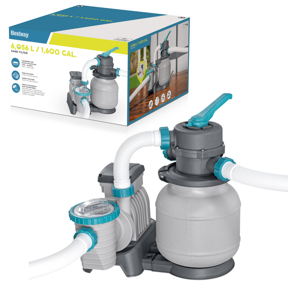 Baseino vandens smėlio filtras su pompa bestway flowclear, 5 678 l/h
