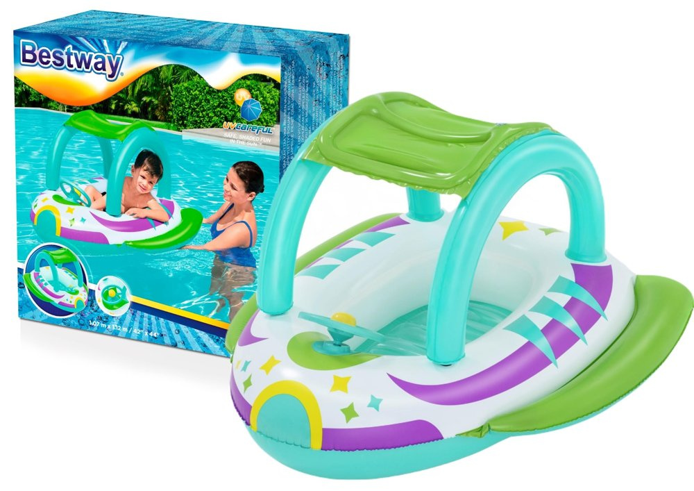 Pripučiamas čiužinys - bestway space boat, 107x112